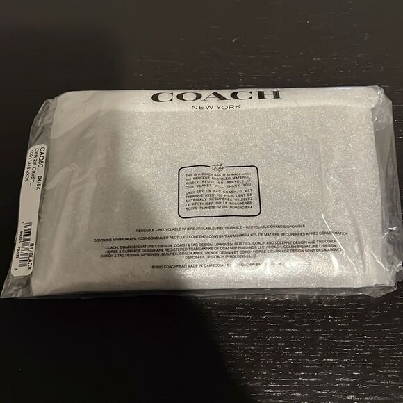 Coach Corner Zip Wristlet With Crystal - Picture 5 of 7